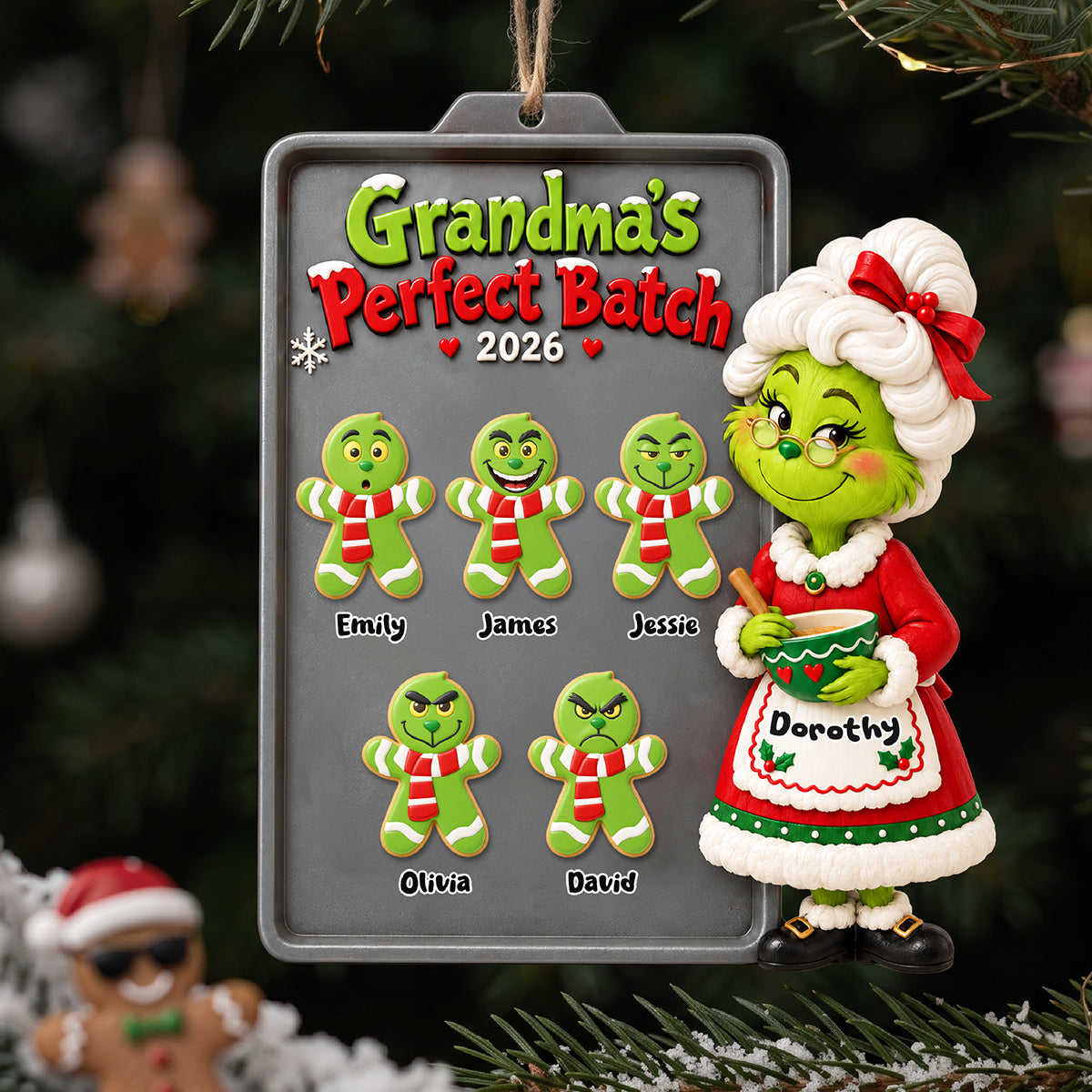 Grandma's Perfect Batch Ornament - Personalized Christmas Gifts For Grandma 01huta151026