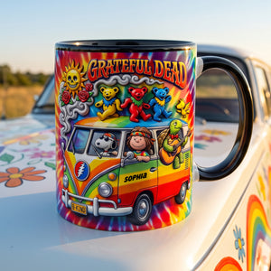 Grateful Dead Psychedelic Eclectic Melody Accent Mug - Personalized Gifts For Rock Lovers 06huqn290726