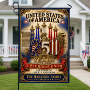 America 250th Anniversary Garden Flag - Personalized Gifts For Patriots 04paqn290526 - Garden Flag - GoDuckee