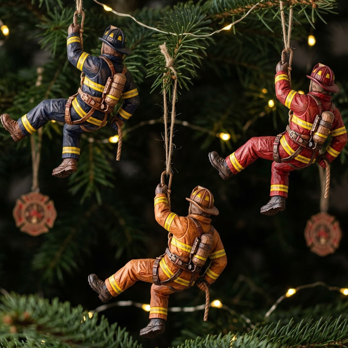 Climbing Firefighter Acrylic Ornament - Personalized Christmas Gifts 05pgta201026