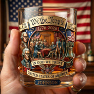 250th Anniversary 11oz Round Glass - Personalized Patriotic Gifts 02tyqn270226 - Glass - GoDuckee