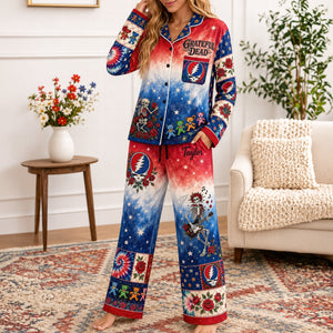 Eclectic Grateful Dead Pajama Set, Personalized Gifts For Music Lovers 01qhqn270826