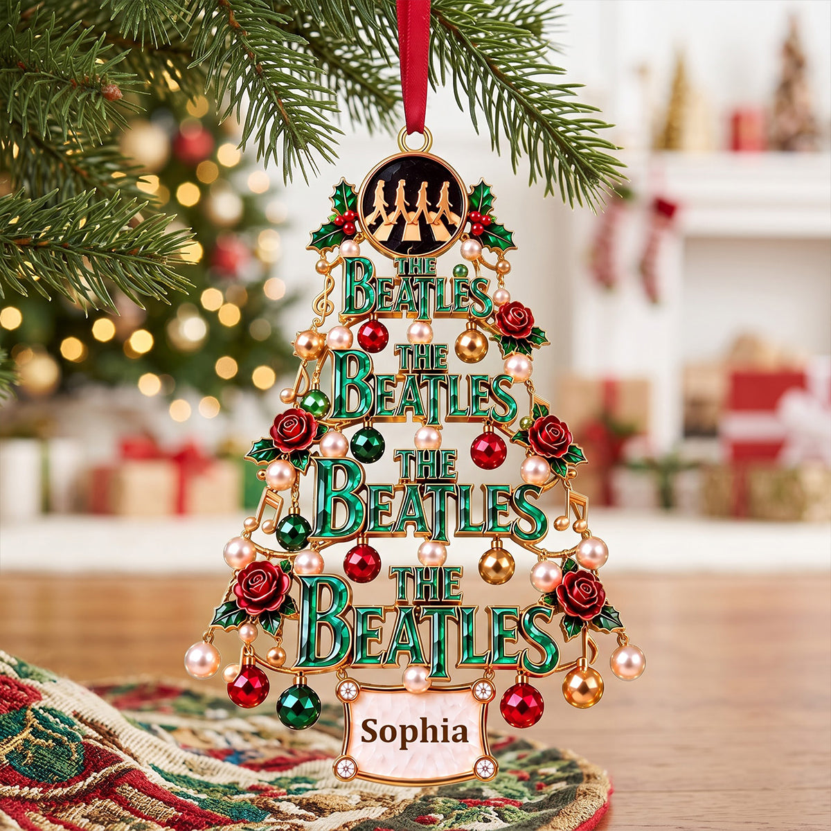 The Beatles Christmas Tree Acrylic Ornament - Personalized Gifts For Music Lovers 06NATN151026