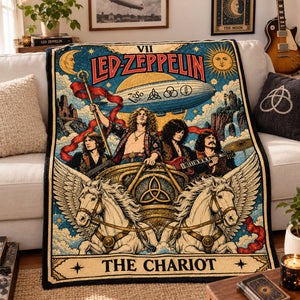 Led Zeppelin Hard Rock Tarot Card Blanket  - Personalized Gifts For Music Lovers 06HULU281026