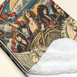 Led Zeppelin Hard Rock Tarot Card Blanket  - Personalized Gifts For Music Lovers 06HULU281026