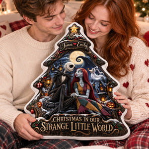 Christmas In Our Strange Little World Pillow - Personalized Christmas Gifts For Couples 05hadh261026