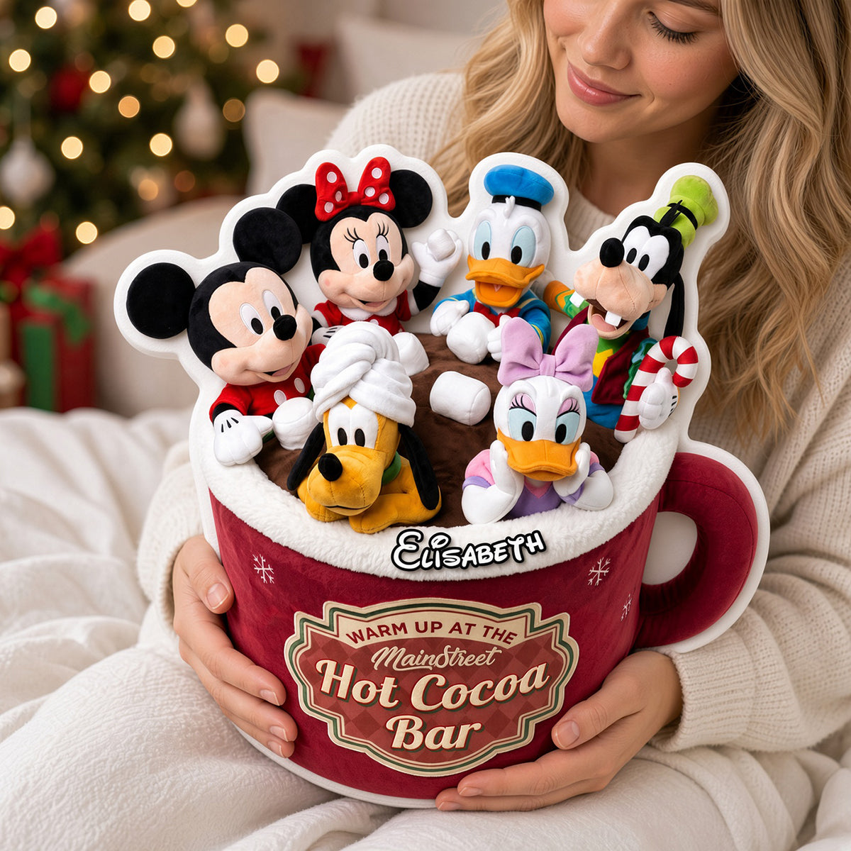 Dipping In Hot Cocoa Custom Shape Pillow - Personalized Gifts 01QHDH271026
