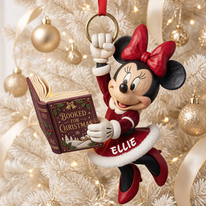 Whimsical Bookish Christmas Acrylic Ornament - Personalized Christmas Gifts For Reading Lovers 02padt091026