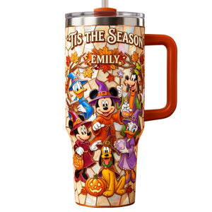 Tis The Season Tumbler With Handle - Personalized Gifts 01paqn290726