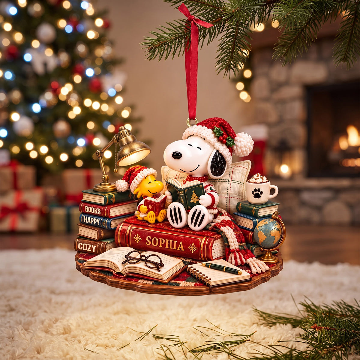Cozy Reading Nook Acrylic Ornament - Personalized Christmas Gifts For Book Lovers 04tttn290926