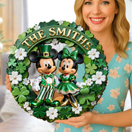 St Patrick's Day Couple 1 Layer Wood Sign - Personalized Gifts For Family Wood Sign 02PGQN050226