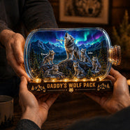 Wolf Dad and Kids Acrylic Plaque - Personalized Gifts For Dad 04tolu280426-Homacus