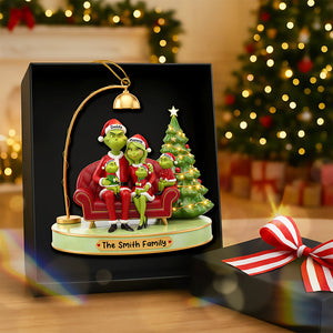 Funny Green Family Christmas Ornament - Personalized Gifts 01ohqn251025