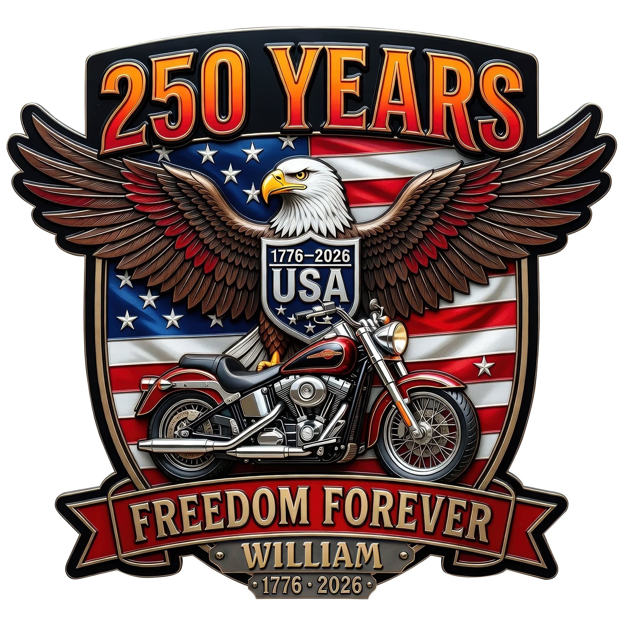 Bikers Ride Free Metal Sign - Personalized 250th Anniversary Gift For Bikers 05TOQN160626 - Metal Signs - GoDuckee