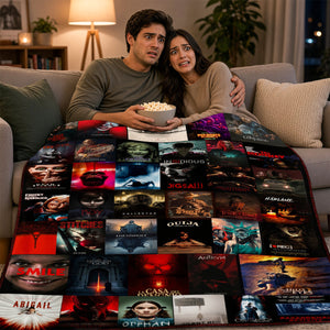 Horror Cinematic Blanket - Personalized Gifts For Couple 01hudh021026