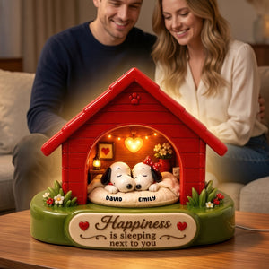 Happiness Is Sleeping Next To You Light Box - Personalized Gifts For Couples 01toqn090726