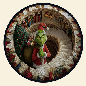 Personalized Gifts For Christmas, Green Monster Quilted Round Mat 05pgta291025