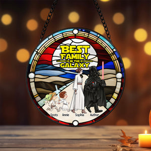 Personalized Gifts For Family Christmas Stained Glass Ornament 03TGLU071024 - Ornament - GoDuckee