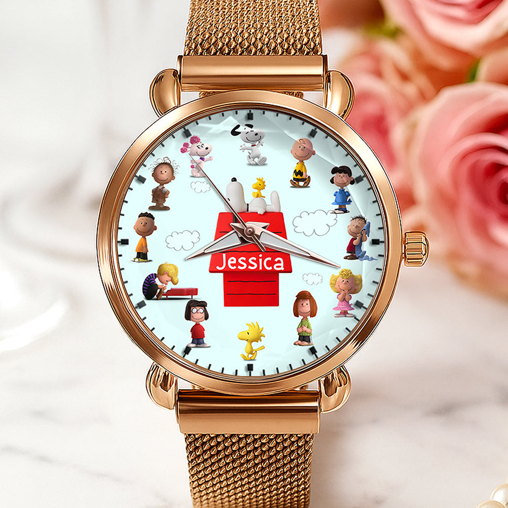 Cartoon Lover Mesh Strap Quartz Watch - Personalized Gifts For Family 01NAQN090725