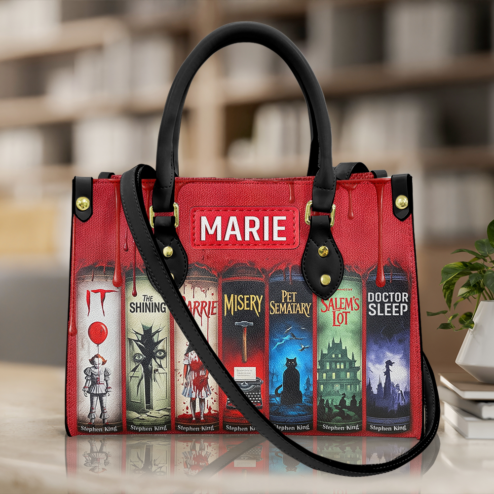 Creepy Stories Leather Bag - Personalized Halloween Gifts 04NALU130825