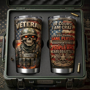 Fire Skull Veteran Tumbler Personalized Gifts For Veteran 04TYLU070426