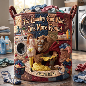A Little Naughty Together - Personalized Gifts For Couples Quilted Laundry Basket 05OHTN110726