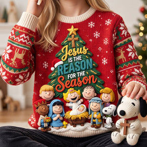 Jesus Is The Reason For The Season Ugly Sweater – Personalized Christmas Gifts For Christians Shirt 04HUTA010826