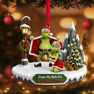 Merry Cheeky Couple Christmas Acrylic Ornament - Personalized Christmas Gifts For Couples 06ohlu140826