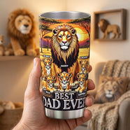 Lion Dad And Kid 20oz Tumbler - Personalized Gifts For Father's Day Tumbler 04TOTN050526