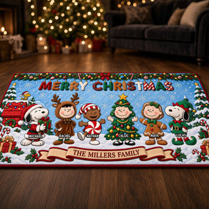 Merry Family Christmas Doormat - Personalized Christmas Gifts For Family 03padt011026-Homacus