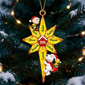 Cute Little Friends Christmas Acrylic Ornament - Personalized Gifts For Family 08tydt091026
