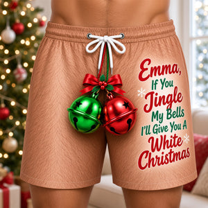 Naughty Christmas Men's Beach Shorts -  Personalized Gifts For Him 02hutn221026