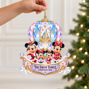 Merry Christmas Hot Air Balloon Ornament - Personalized Gifts For Family 07tyqn011026-Homacus