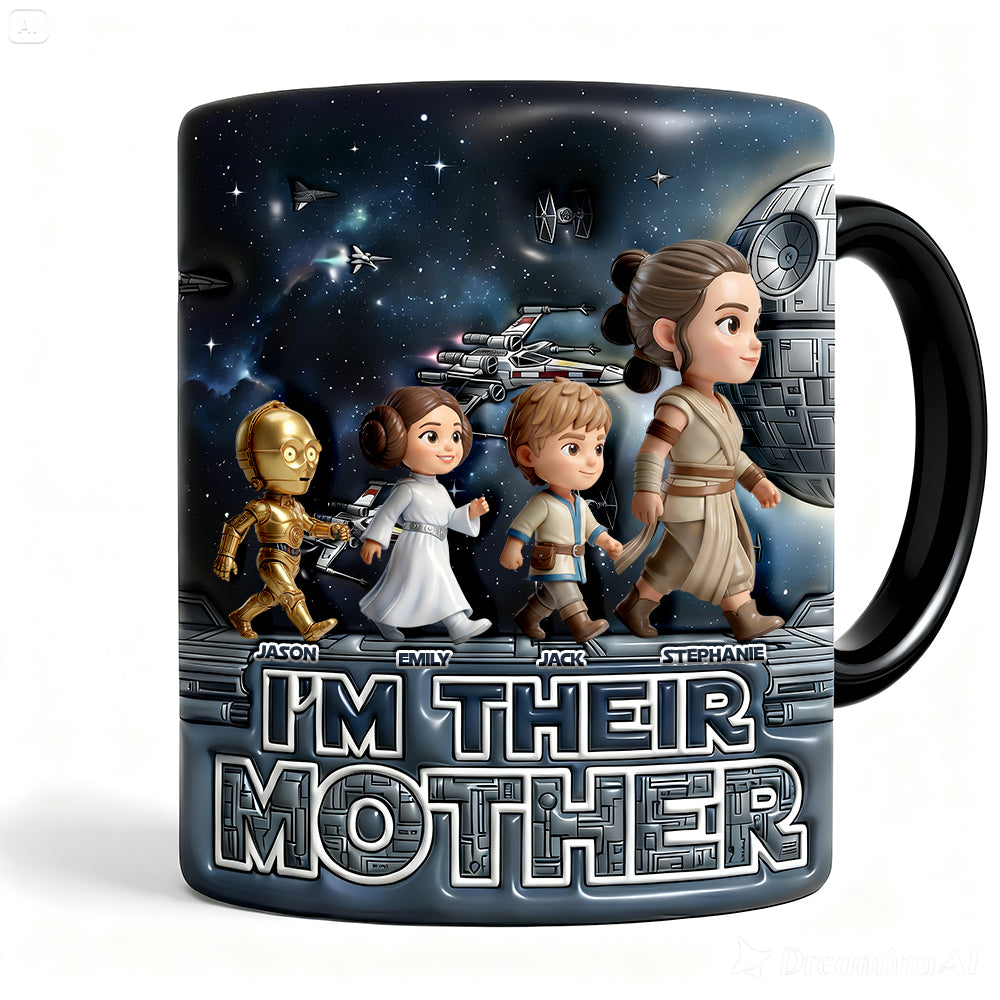 Cosmic Mom & Kids Reveal Magic Ceramic Coffee Mug - Personalized Gifts For Mother's Day 02nadt140426-Homacus