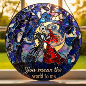 Romantic Couple Stained Glass - Personalized Gifts For Couple 03TOTN080126