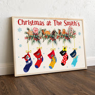 Family Socks 05natn281023 Personalized Canvas Print - Poster & Canvas - GoDuckee