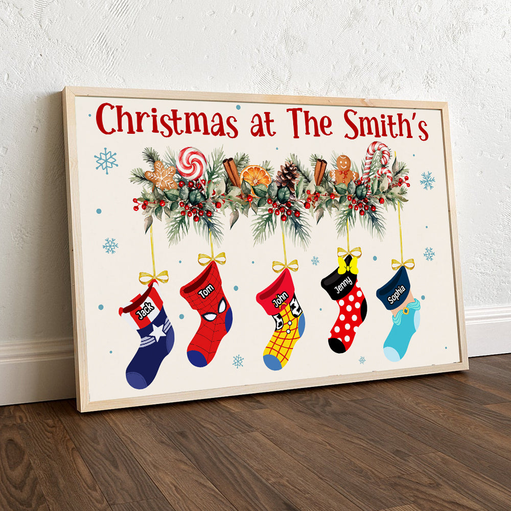 Family Socks 05natn281023 Personalized Canvas Print - Poster & Canvas - GoDuckee