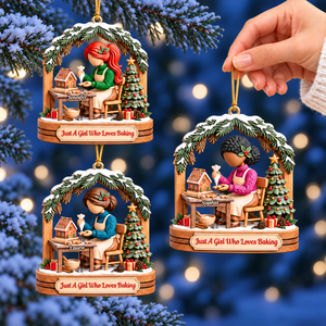 Baking Girl Christmas Ornament - Personalized Gifts For Baking Lovers 03pgqn151026