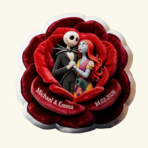 Dark Love In Bloom Pillow -  Personalized Gift For Couples 03TTTA201026