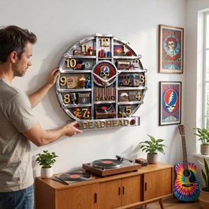 Grateful Dead Collection Hanging Wall Clock, Personalized Gifts For Music Lover 06qhlu150726