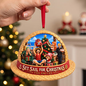 Set Sail For Christmas Adventure Ornament - Personalized Christmas Gifts 06hatn271026