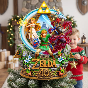 40th Anniversary Acrylic Christmas Tree Topper - Personalized Gifts For Game Lovers 06NAQN160926