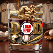 Legendary Baseball Dad Whiskey Glass - Personalized Gifts For Dad 02NATN220526