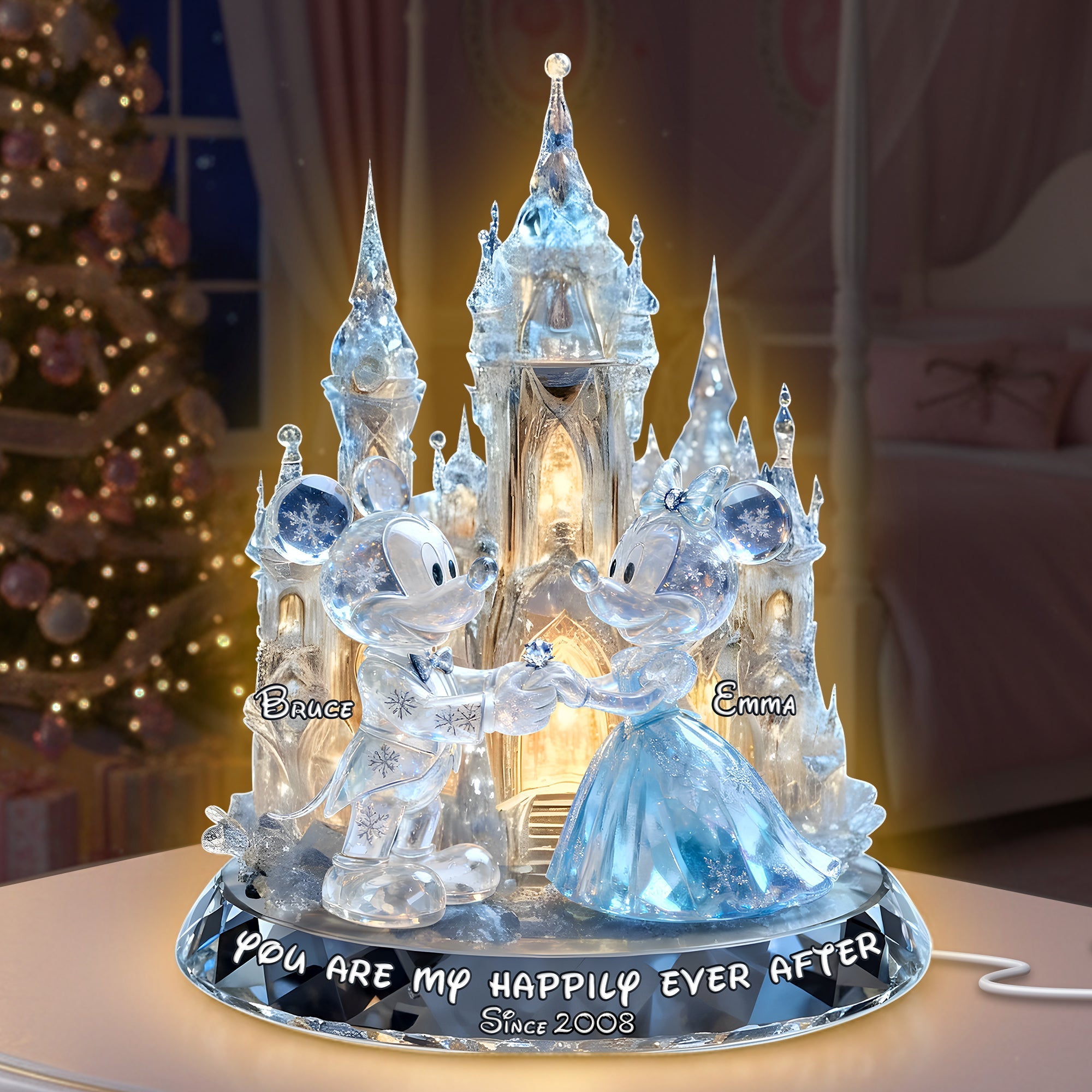 Shimmering Fairytales Couple Acrylic Light Box, Personalized Gifts For Couple 02QHLU301025