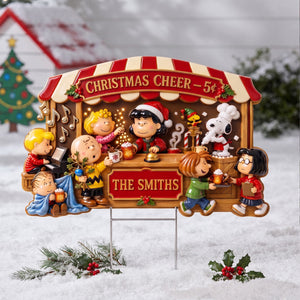 Christmas Cheer Plastic Yard Sign - Personalized Gifts For Cartoon Lovers 05halu040826