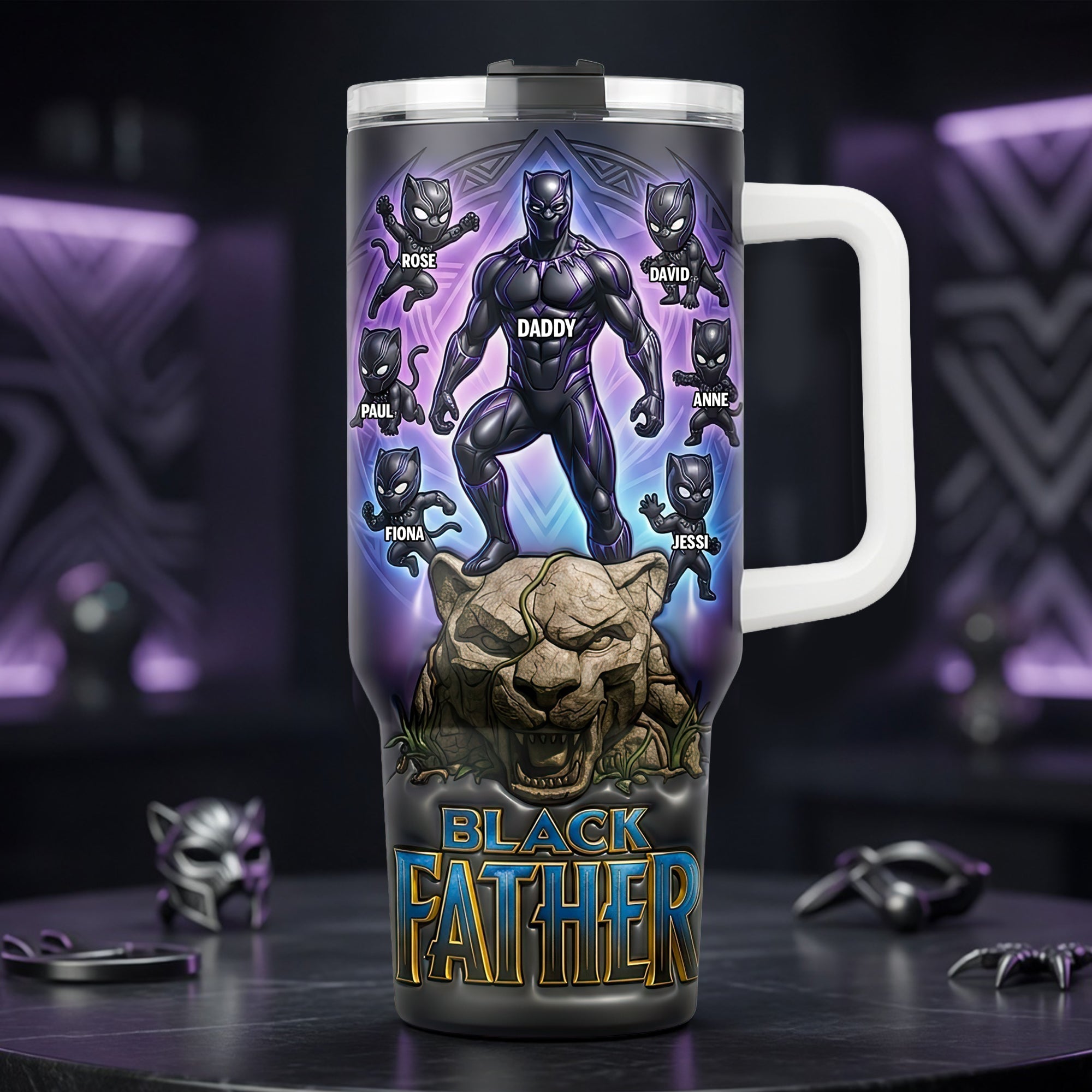 The Best Warrior Dad And Kids Tumbler - Personalized Gifts For Dads 03hulu040526