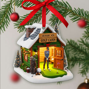 Golf Cabin Christmas Ornament - Personalized Gifts For Golfers 05OHLU140825