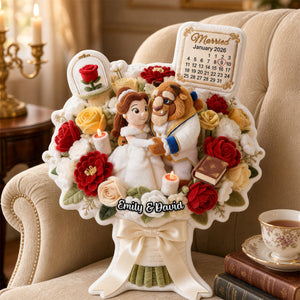 Happily Married Couple Pillow - Personalized Christmas Gifts For Newlywed Couple 05ohdh021026