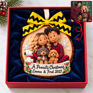 Cute Cartoon Family Christmas Ornament - Custom Photo Gifts For Family 09huqn161026