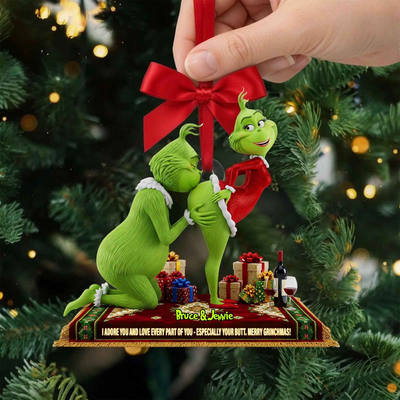 Playful Couple Ornament - Personalized Gifts For Couples 03OHLU150726
